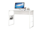 Bureau Blanc 120 cm Pieds Métalliques ROXQ27085