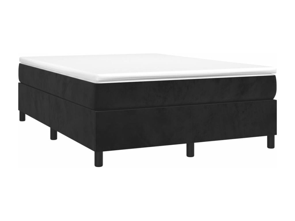 Cadre de lit sans matelas noir 140x200 cm velours JSXE26286
