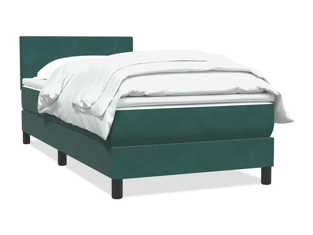 Zensova à Zensova de lit et matelas vert foncé 80x220 cm velours BEWN37557