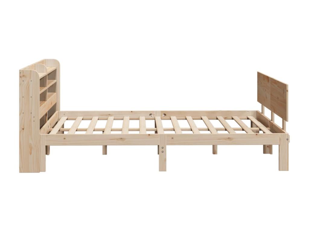 Cadre de lit avec tête de lit 135x190 cm bois de pin massif PPNZ57988