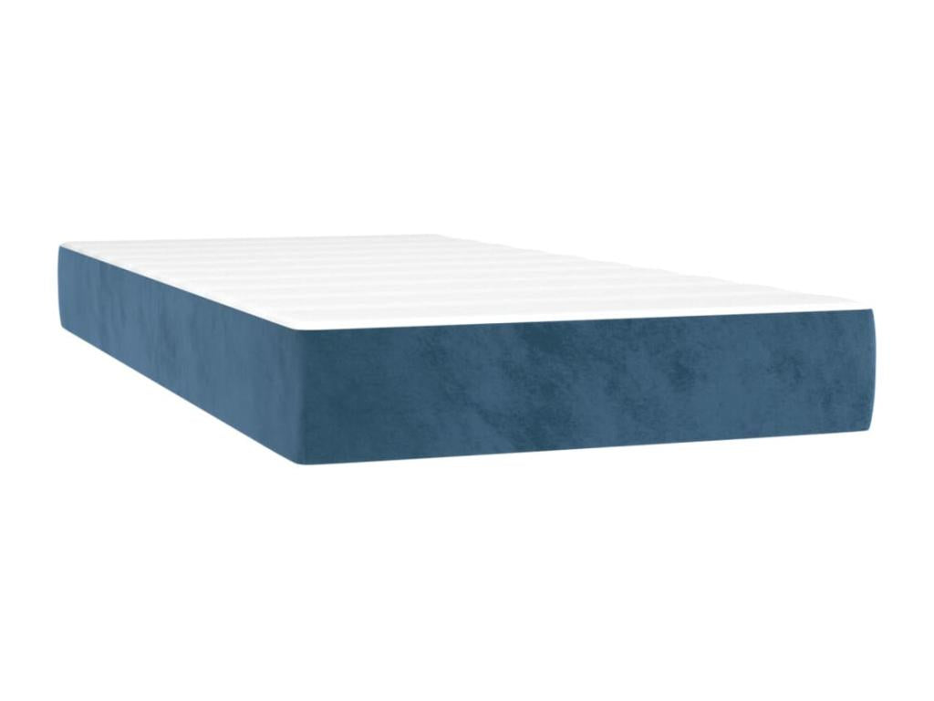 Lit à sommier tapissier avec matelas Bleu foncé 100x200 cm MBMN87996
