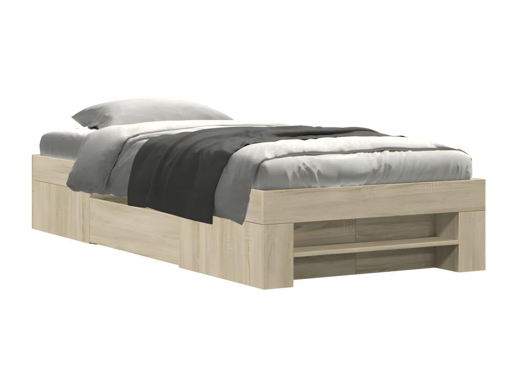 Cadre de lit chêne Zensova 100x200 cm Zensova ingénierie QVCQ03567