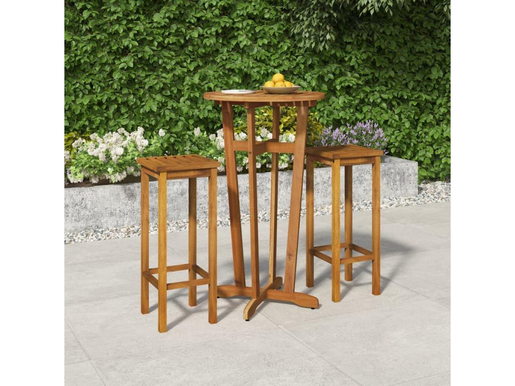 Ensemble de bar de jardin 3 pcs ZensovaZensova solide FFGM80773