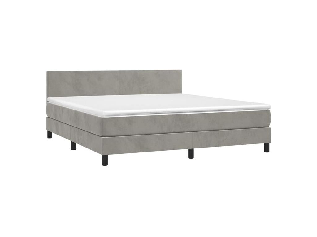 Sommier à Dormeva de lit et matelas Gris clair 180x200 Velours AYWZ71587