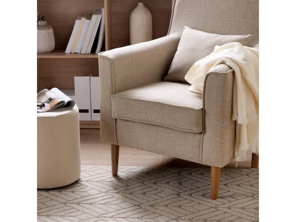 Fauteuil de lecture en tissu beige 75x99 cm-Dormeva ZJFX05764