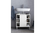 Meuble sous Lavabo 60x64x32 cm Armoire Salle de Bain Blanc Meuble Vasque IWKF83956