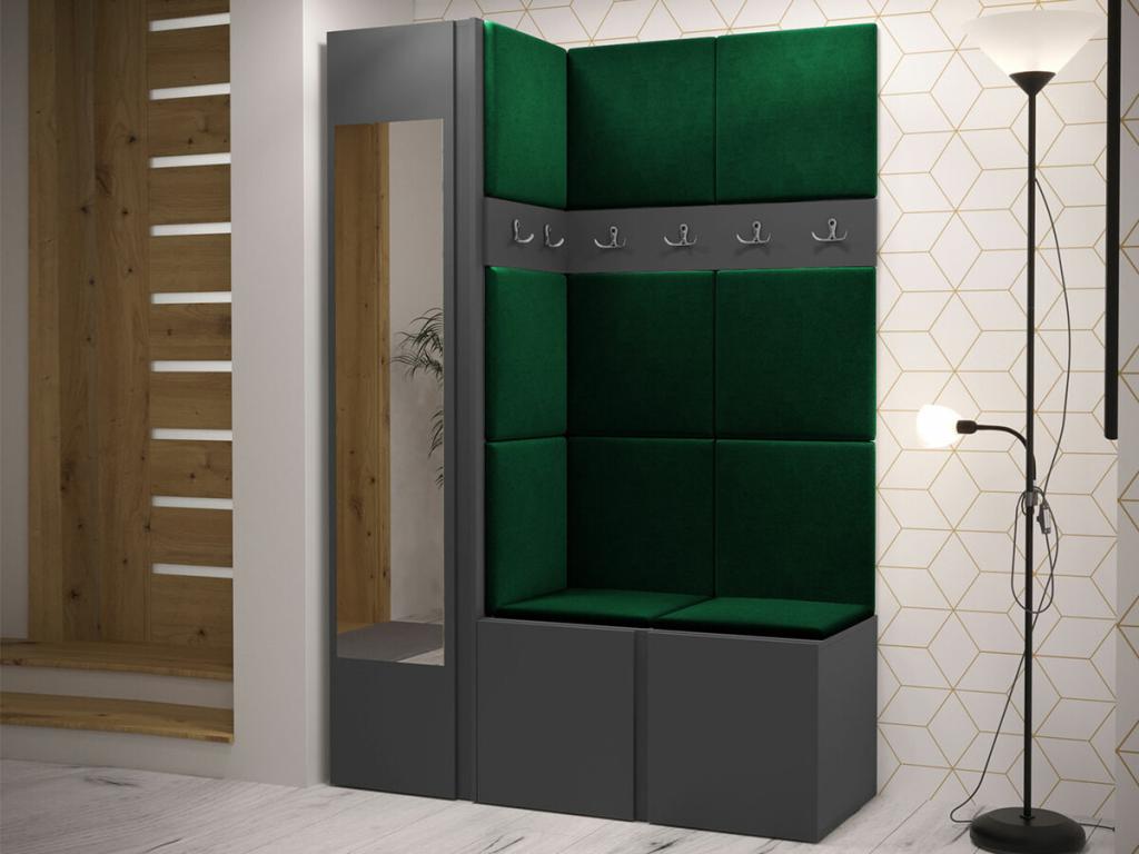 Meuble d'entrée Zensova 277 186x124x46cm Miroir Zensova Tapisserie - Stratifié DPFK91296