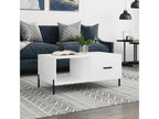 Table basse blanc 90x50x40 bois d'ingénierie OSTD92347