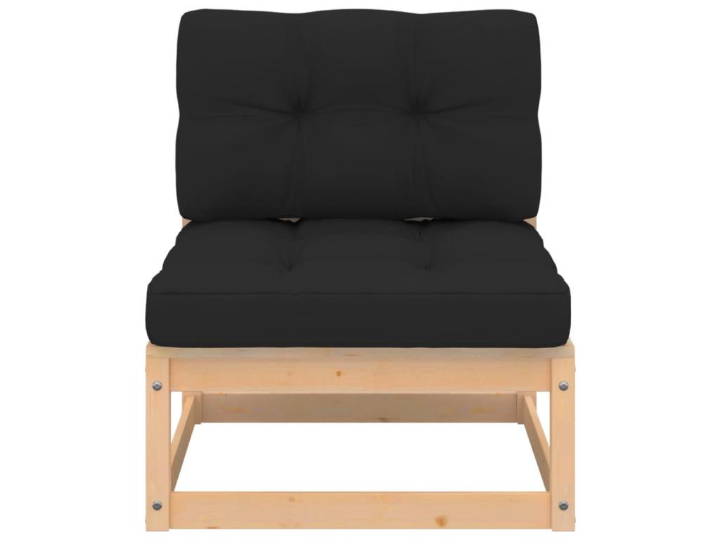 Salon de jardin 9 pcs avec coussins Bois de pin solide 8 GTIJ49651