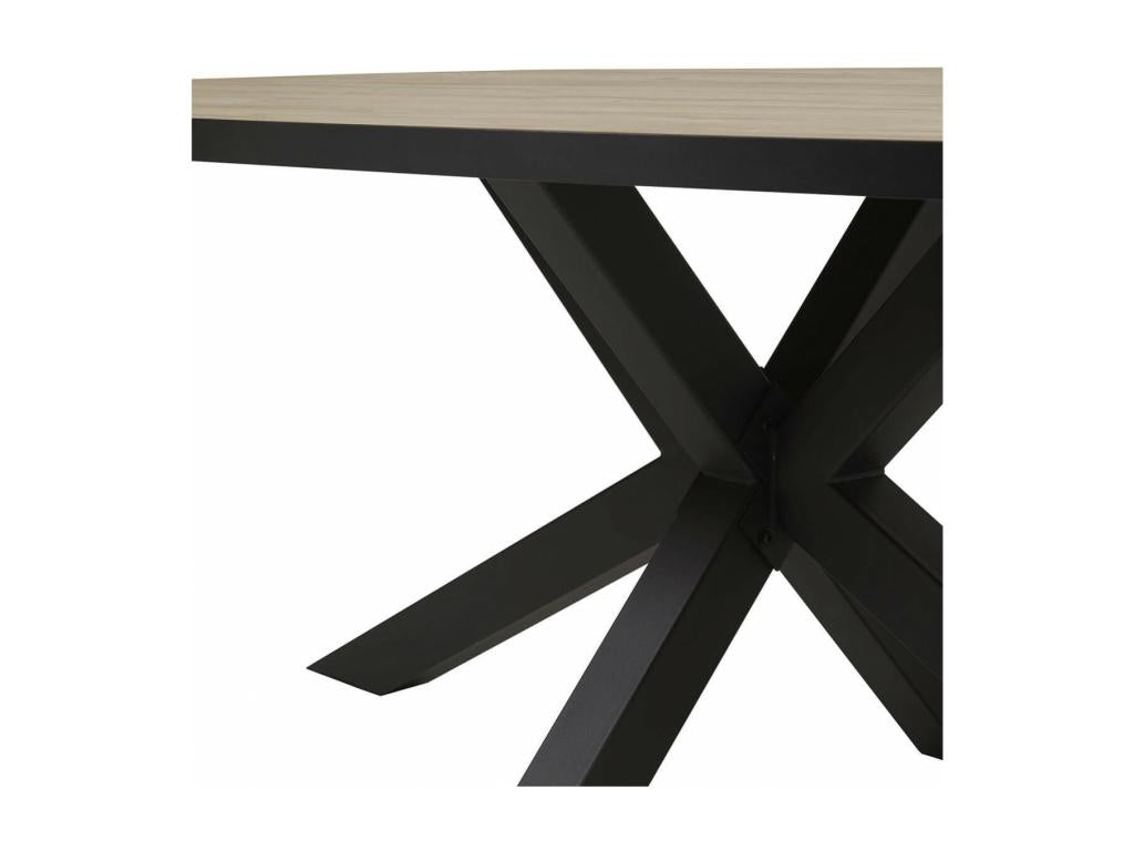 Zensova - Table Ovale 230cm Aspect Bois Français Zensova Piètement Etoile Métal Zensova HUCB31093