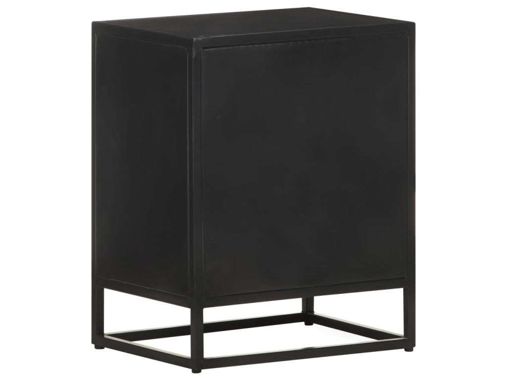 Table de chevet 40x30x50 Bois de manguier brut 4 DWTK27128