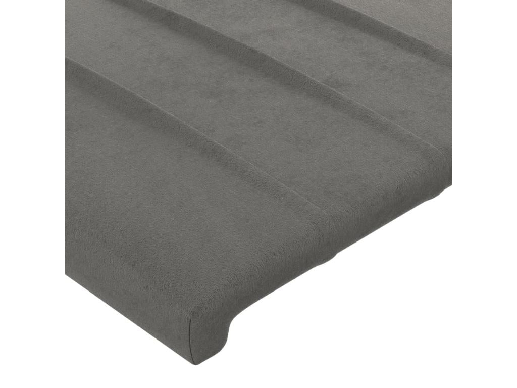 Tête de lit à LED Gris clair 144x5x78-88 Velours EDQU05467