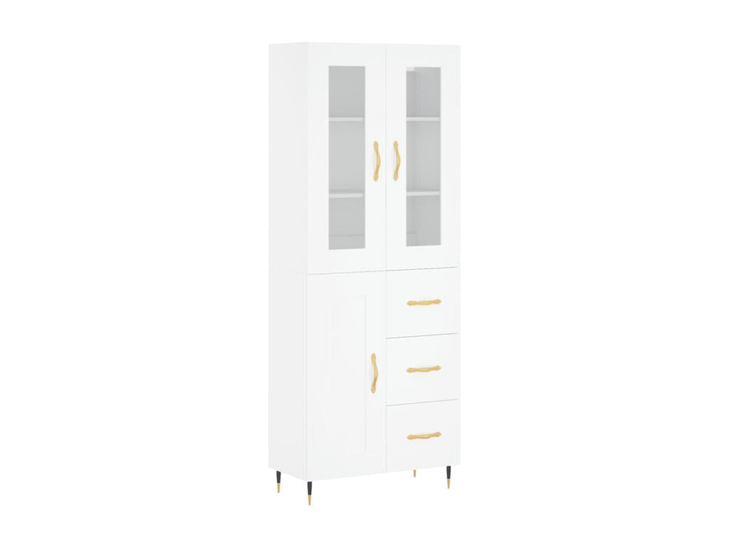 Buffet haut Blanc 69,5x34x180 cm Bois d'ingénierie VHWN47726