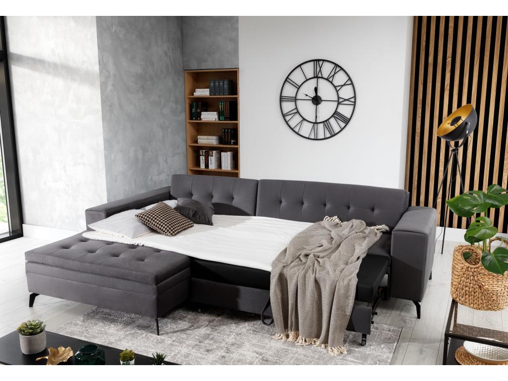 Canapé Dormeva Primo L/Tessu-Noir QBRT37927