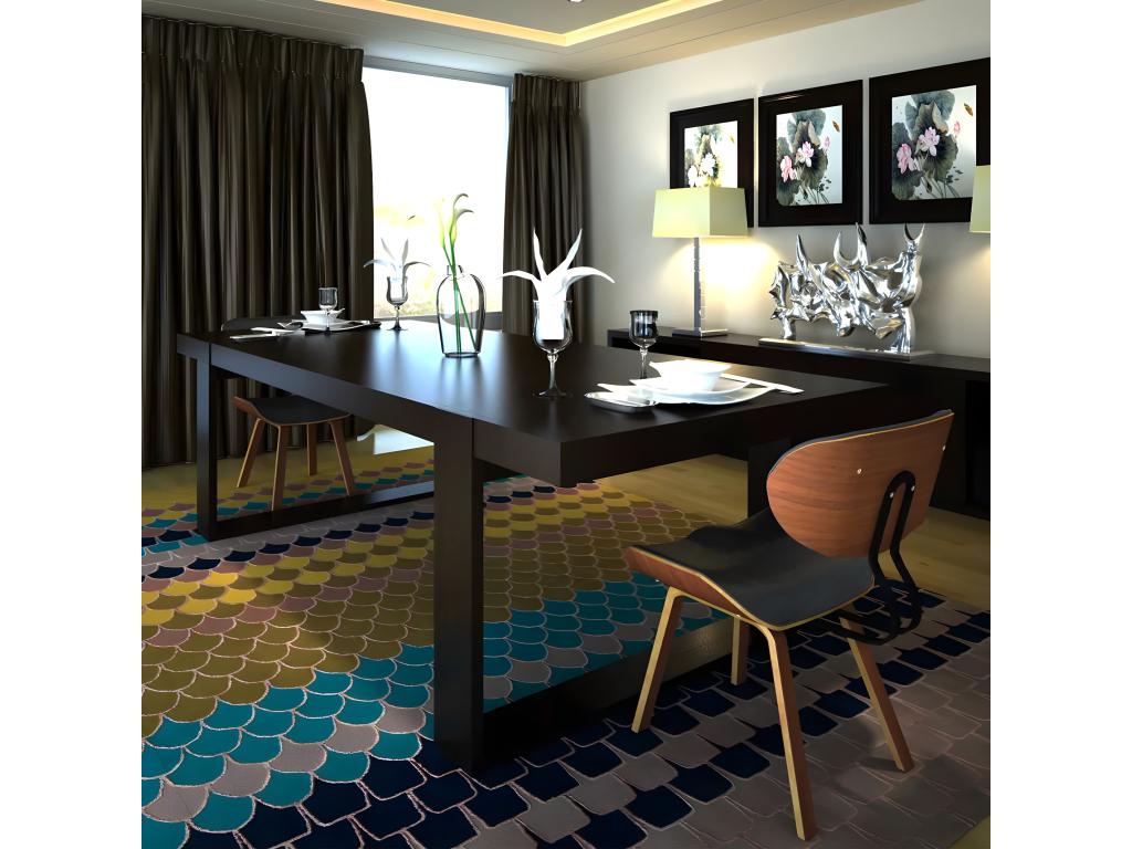 Lot de 2 chaises de salle à manger cuisine design moderne et simple bois courbé et synthétique CDS020271 RAYT47578