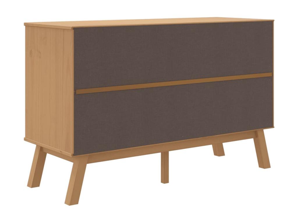 Buffet Dormeva gris et marron 114x43x73,5 cm bois massif de pin LIXS09278