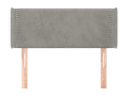 Tête de lit avec oreilles Gris clair 103x16x78/88 cm Velours DPXC10283