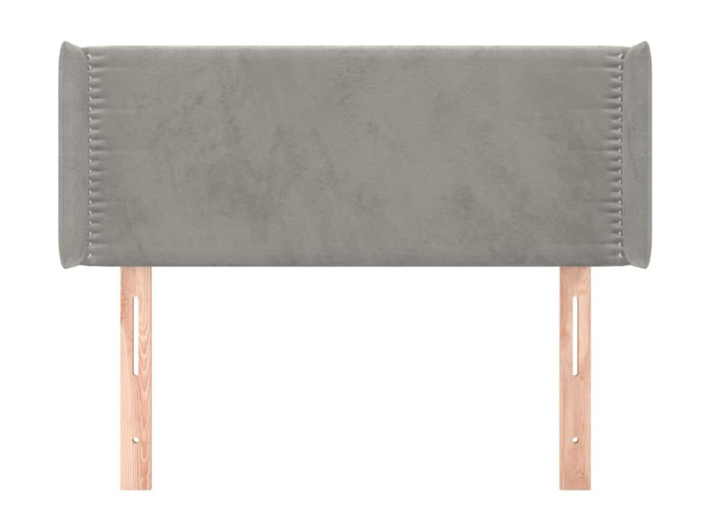 Tête de lit avec oreilles Gris clair 103x16x78/88 cm Velours DPXC10283