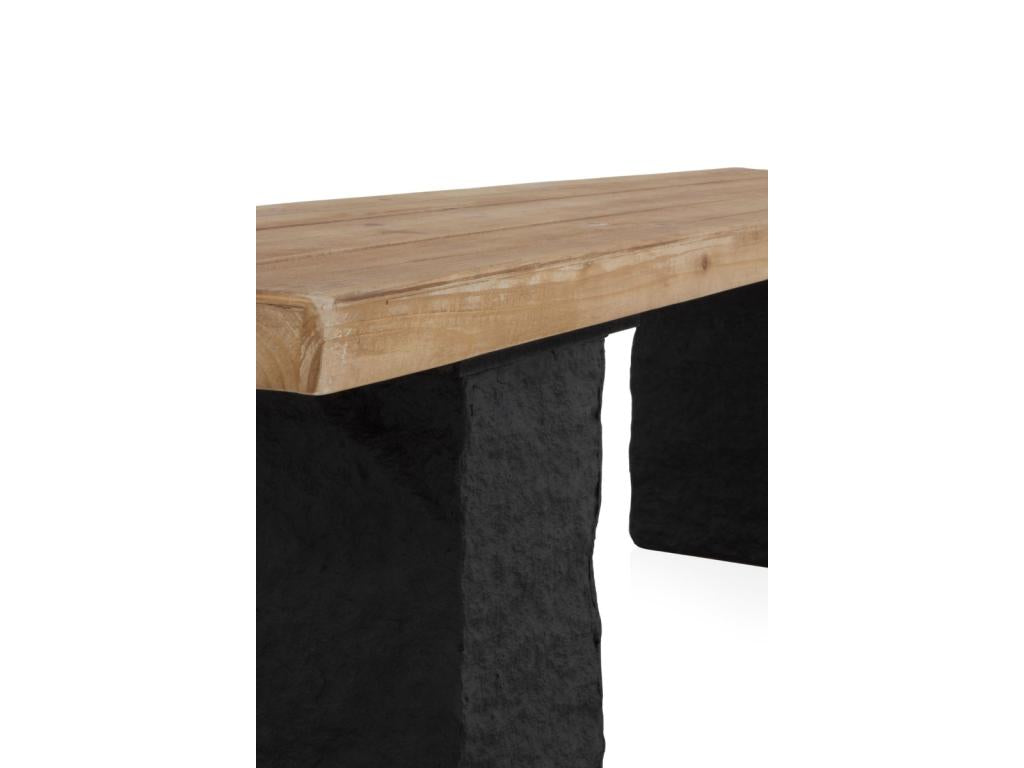 Banc en bois d'épicéa avec base en polyrésine Zensova HWNZ38814