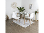 Dormeva - Ensemble Table en Verre 4 Chaises PP Blanc UHHQ66940