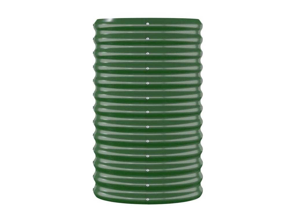 Lit surélevé de jardin Acier enduit de poudre 114x40x68 cm Vert DGTA28840