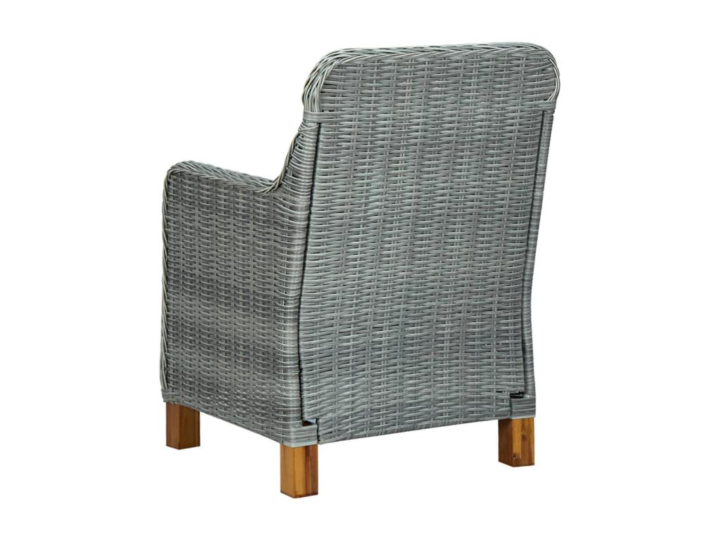 Ensemble à manger de jardin 5 pcs Gris clair YQOS54783