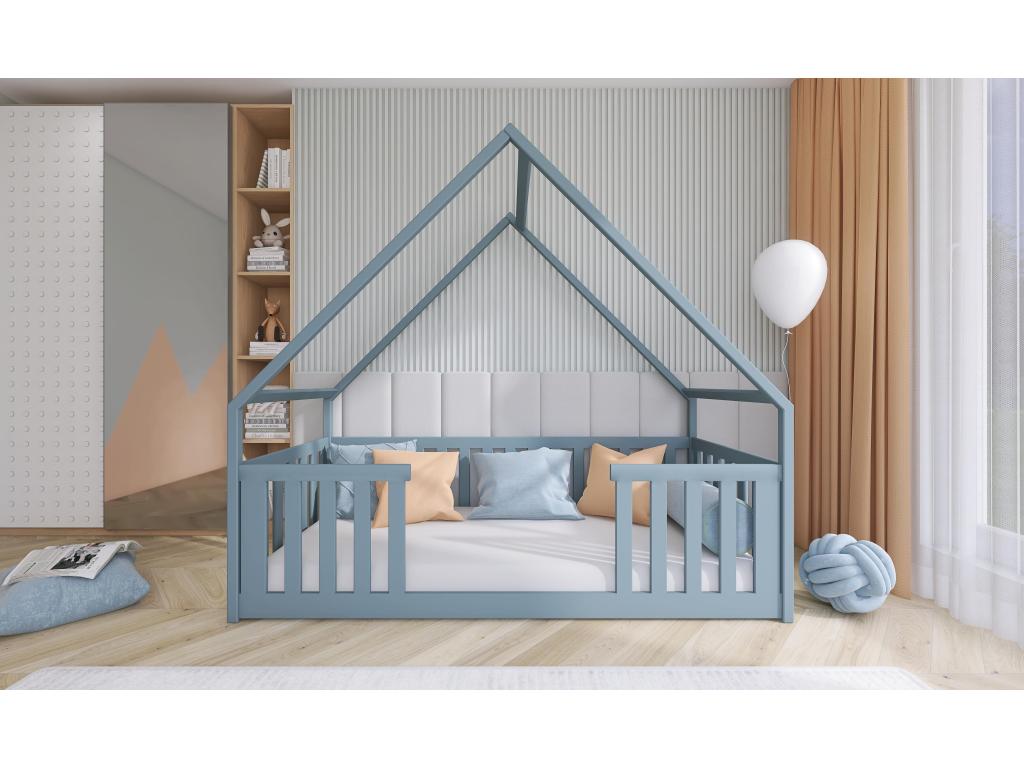 Lit cabane BEE HB012 90x180 cm Gris IAKX27479