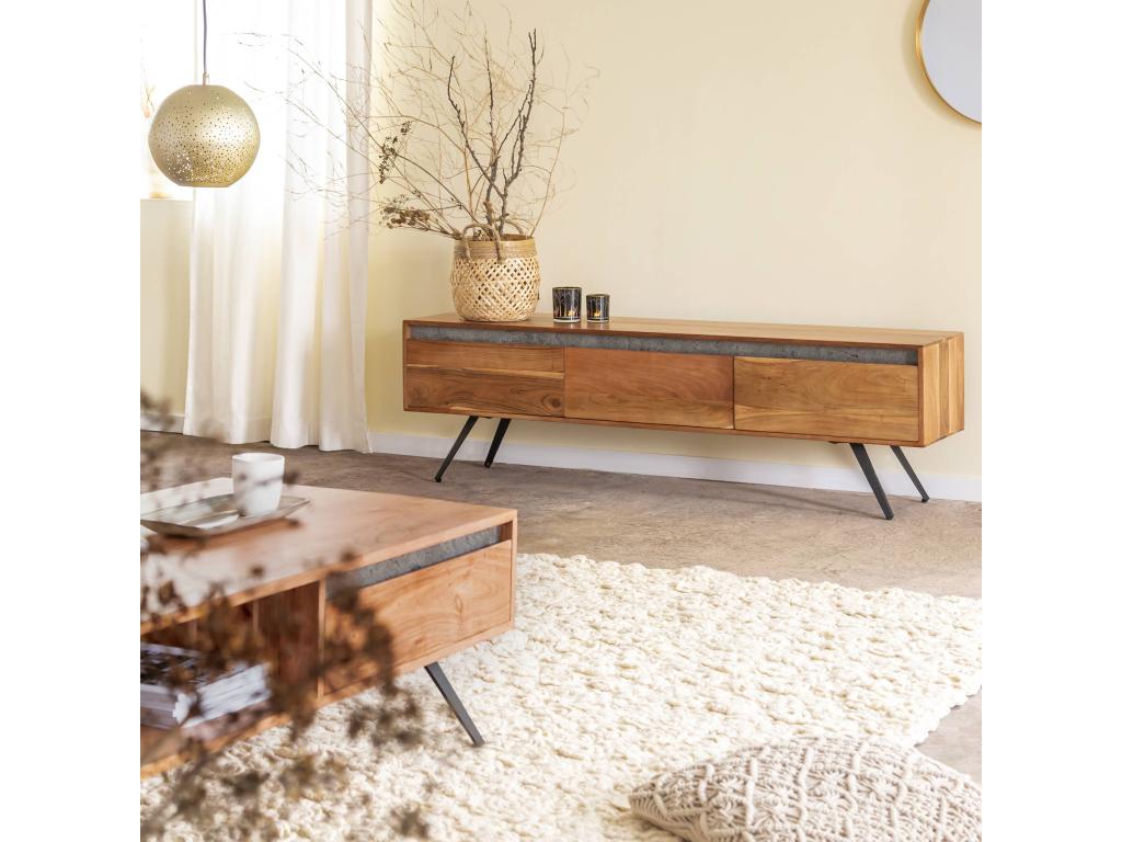 Meuble TV en bois d'Dormeva et pierre Dormeva LSHM63398