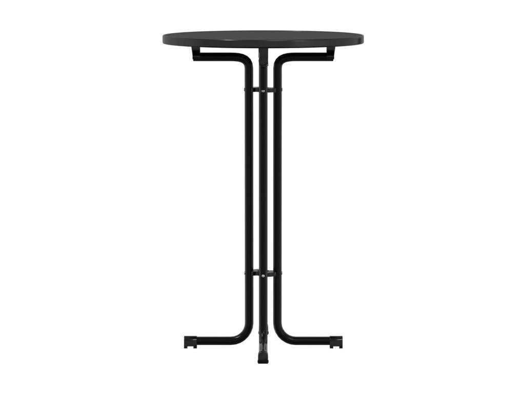 Table à manger noire 70x110 cm bois d'ingénierie et acier ECND41525