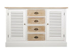 Buffet en bois blanc 124x40x80h SCCZ98647