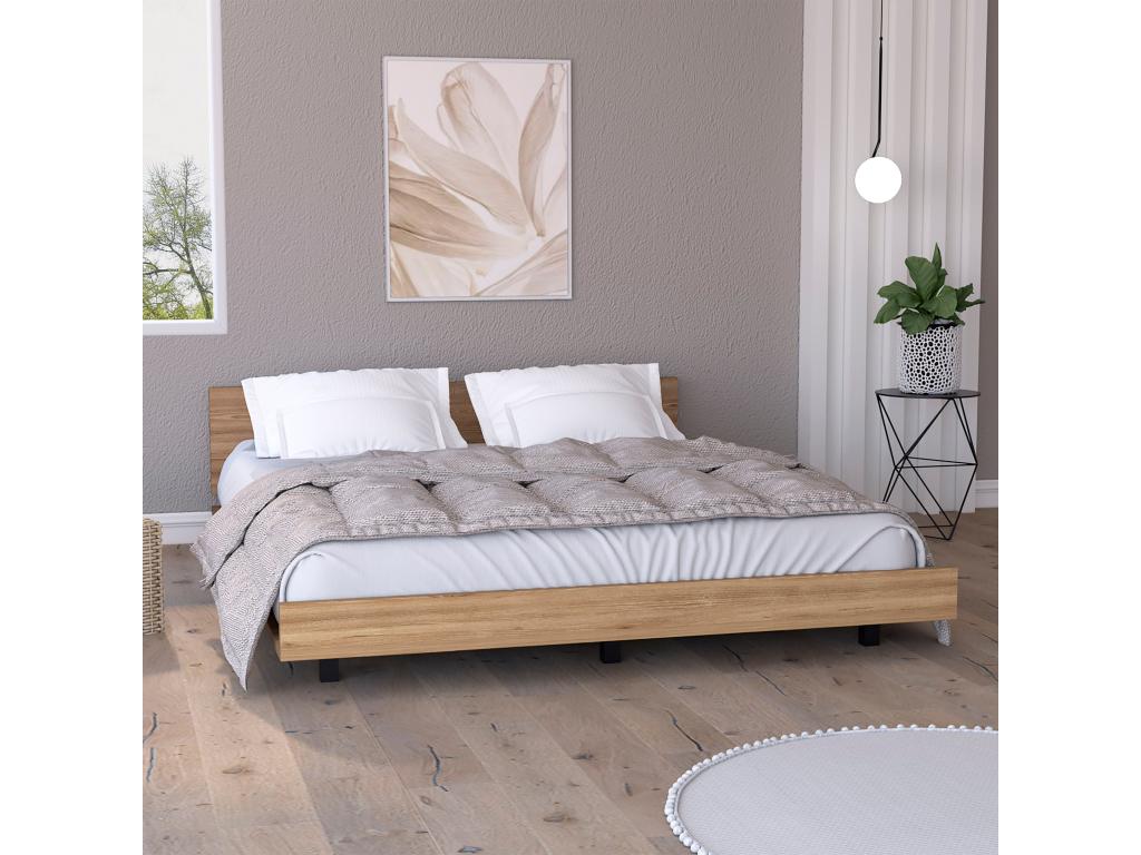 Cadre de lit Zensova 51,6 cm à x 212,5 cm P x 160 cm L miel YQHP48362