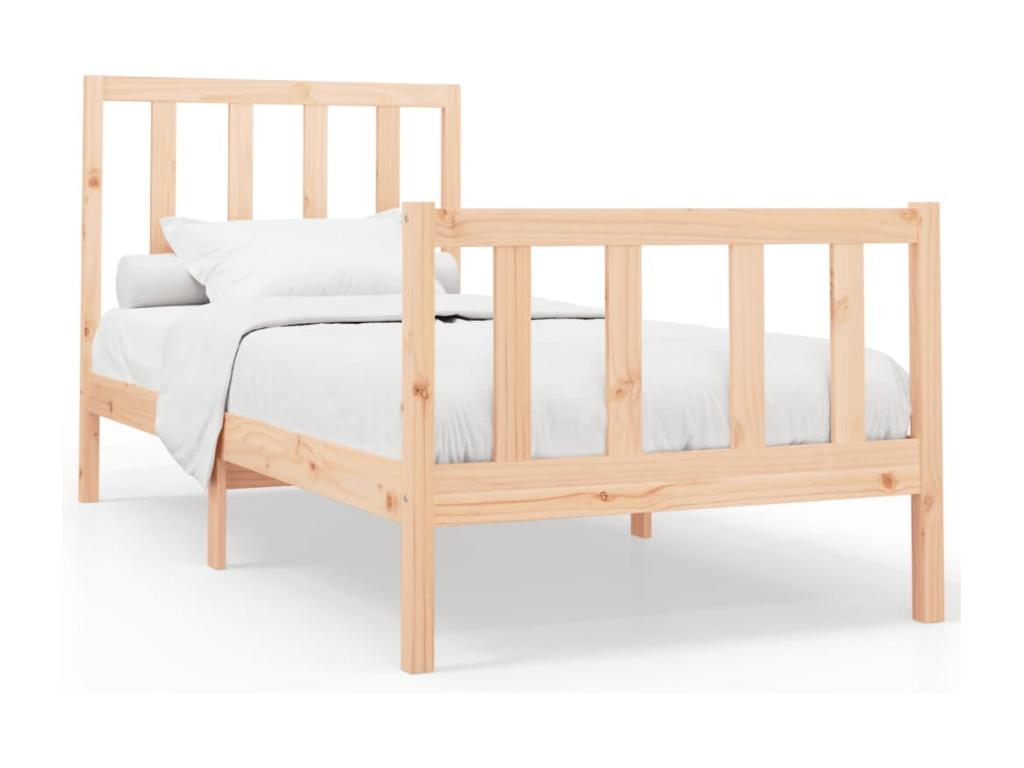 Cadre de lit sans matelas 100x200 cm bois massif de pin WXNA78179