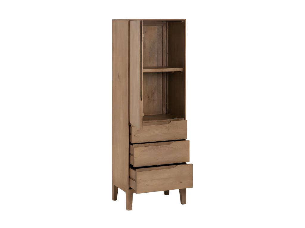 Armoire 1 porte 3 tiroirs Bois de manguier - VERTICA LSAQ24514