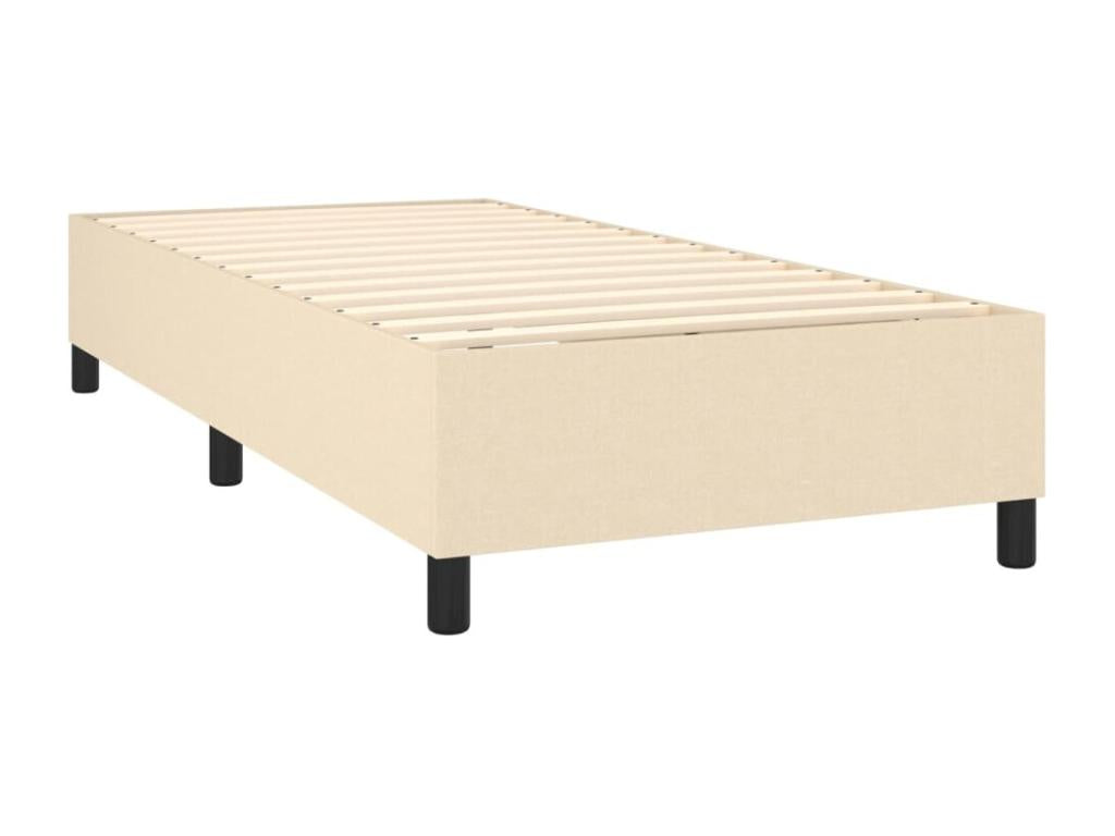 Sommier tapissier avec matelas et LED Crème 100x200 cm Tissu ALPV02764