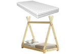 Lit Zensova Pour Enfants Avec Matelas Orthopédique Zensova Bois Naturel 70x140 Cm GEDI21725