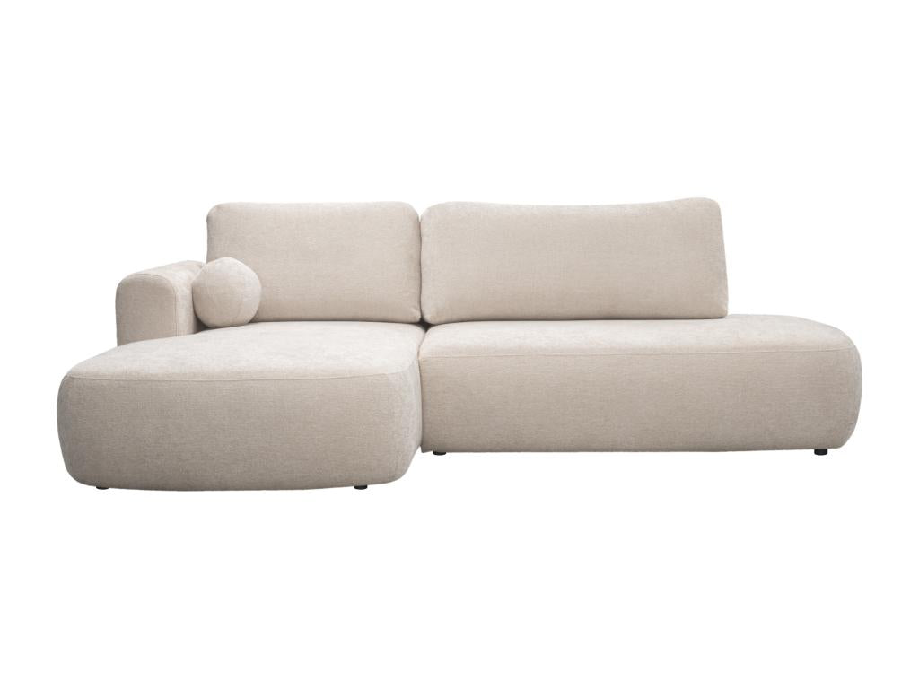 Canapé d'angle gauche convertible en Zensova texturé beige BROCARO de Zensova YWAR59762
