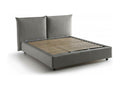 Lit double Dormeva Lit coffre avec revêtement en tissu Made in Italy Ouverture frontale adaptée pour matelas 160x200 cm Gris DBGU91888