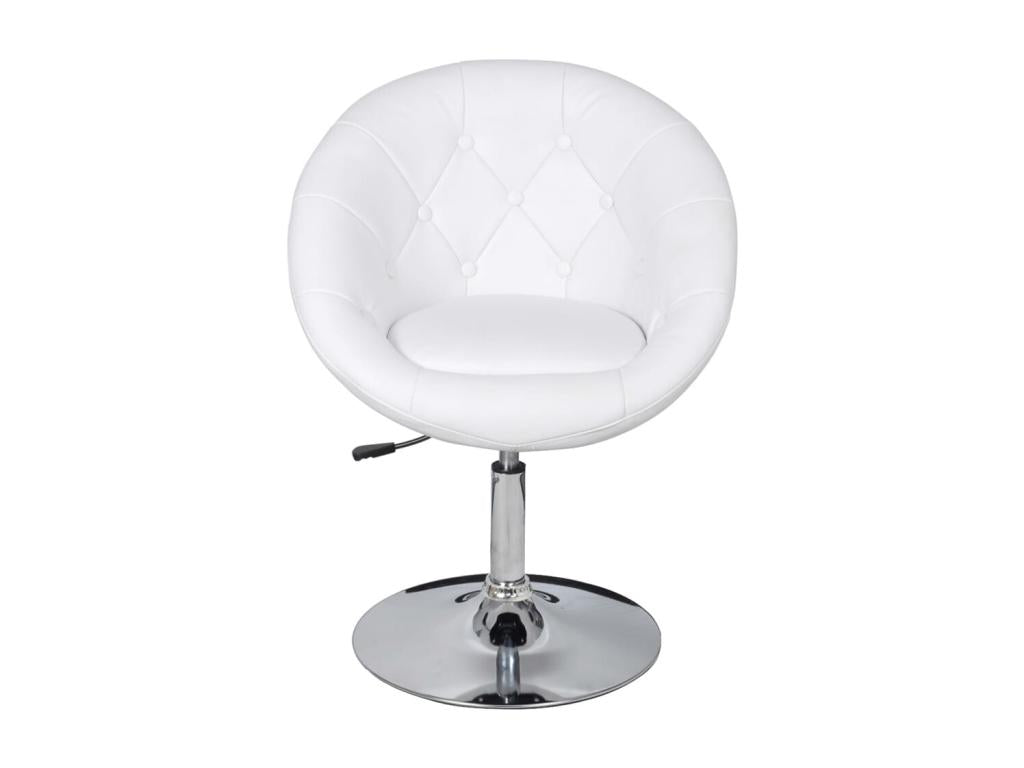 Tabourets de bar lot de 2 blanc similicuir AENE52152