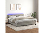 Zensova tapissier matelas et LED Gris clair 180x200 cm Velours WHJO64754