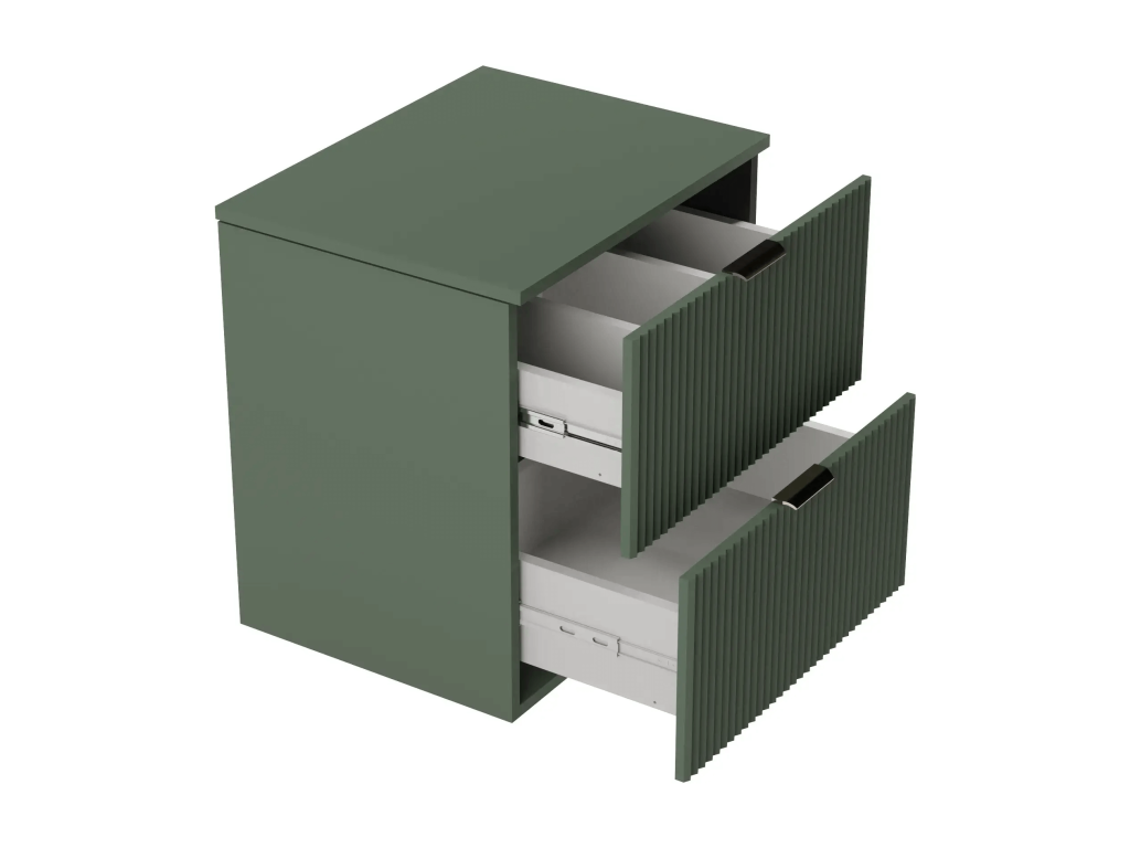 Meuble lavabo Dormeva façades cannelées Dormeva 60x60x47 cm Vert SBCV64680