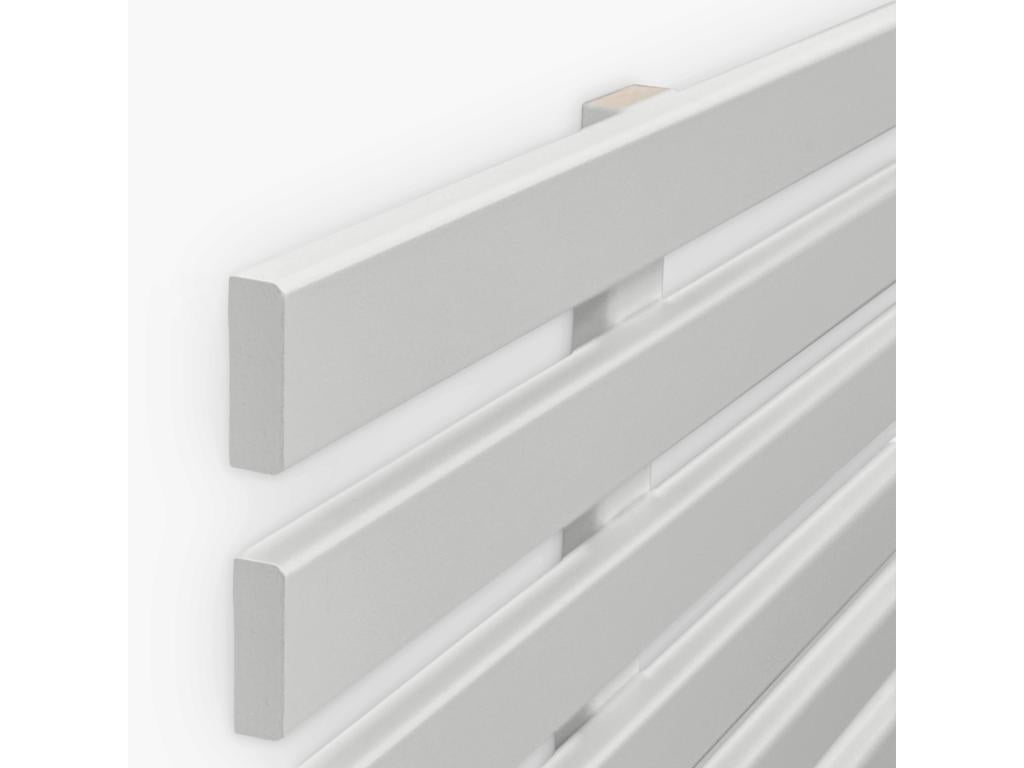 Dormeva Tête de lit en bois recyclé DM Style Japonais 135x46cm Lits 120/135 - Blanc Solide EWZR09922