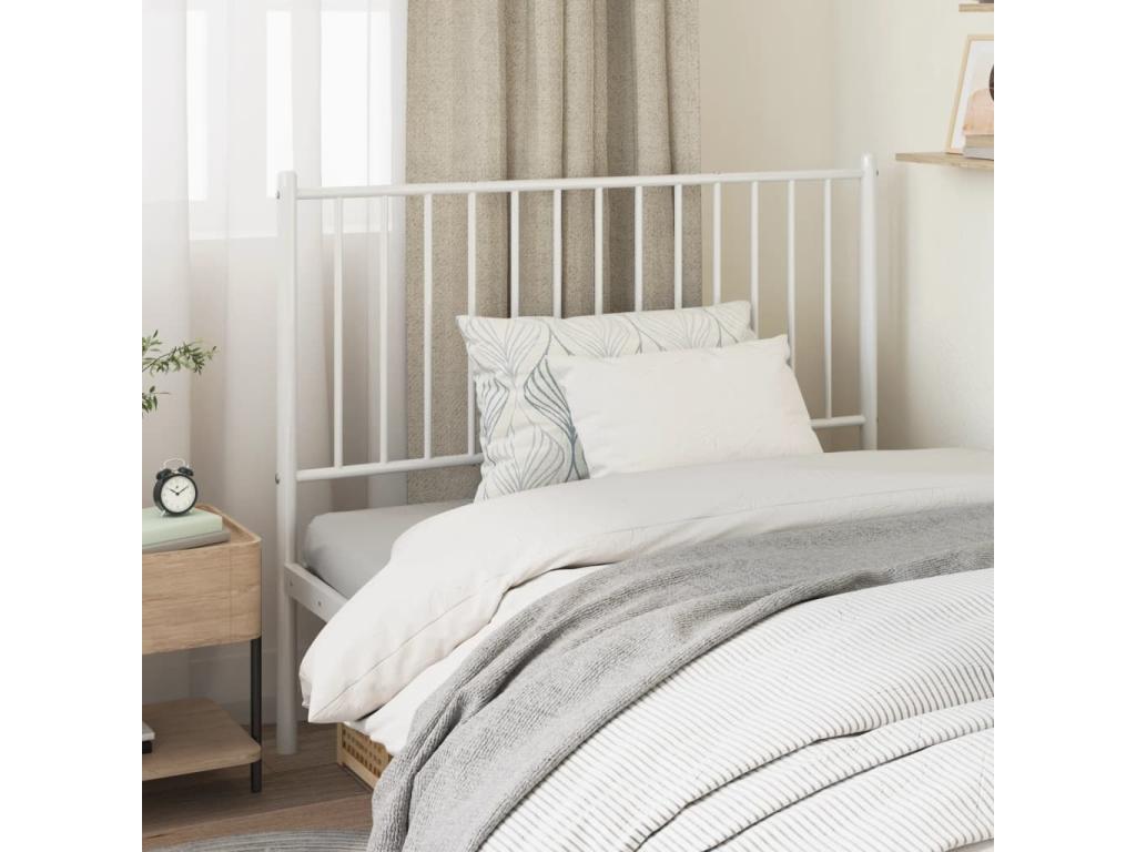 Tête de lit métal blanc 100cm ZMTI01756
