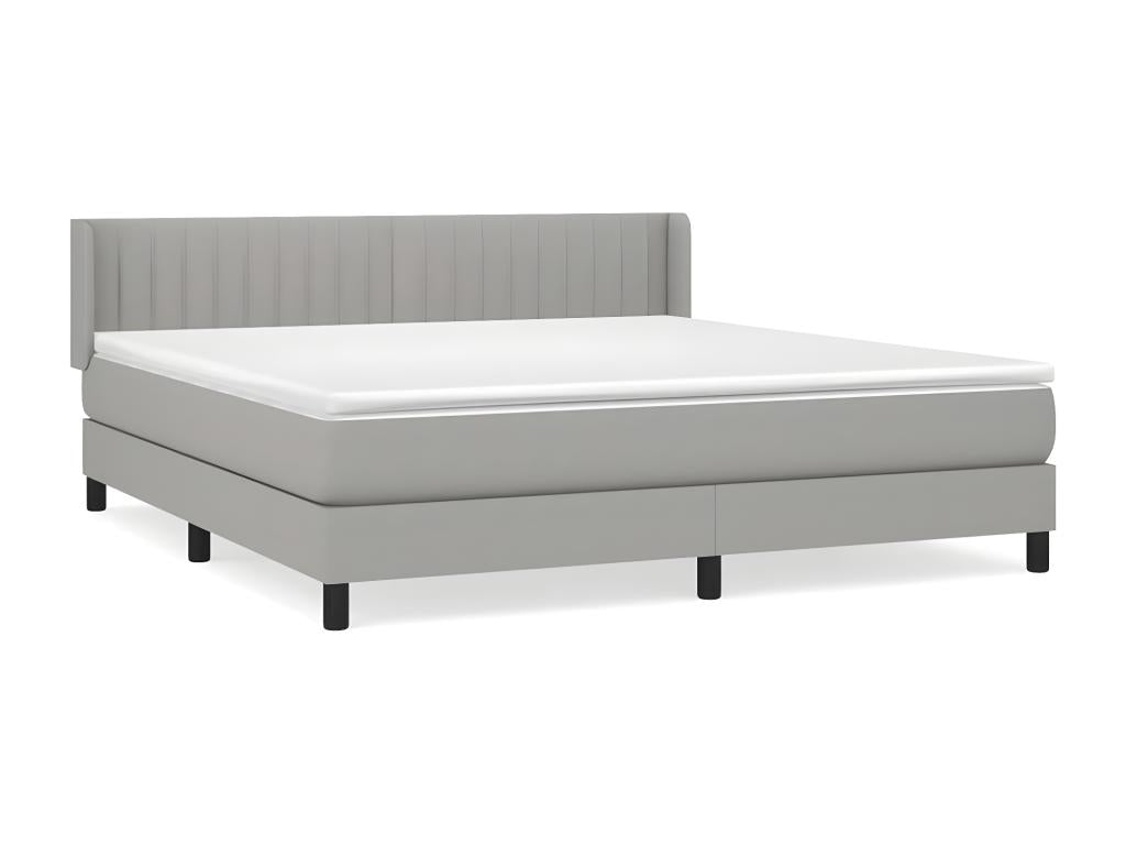 Sommier à Dormeva de lit avec matelas Gris clair 180x200 Tissu HWHO07381