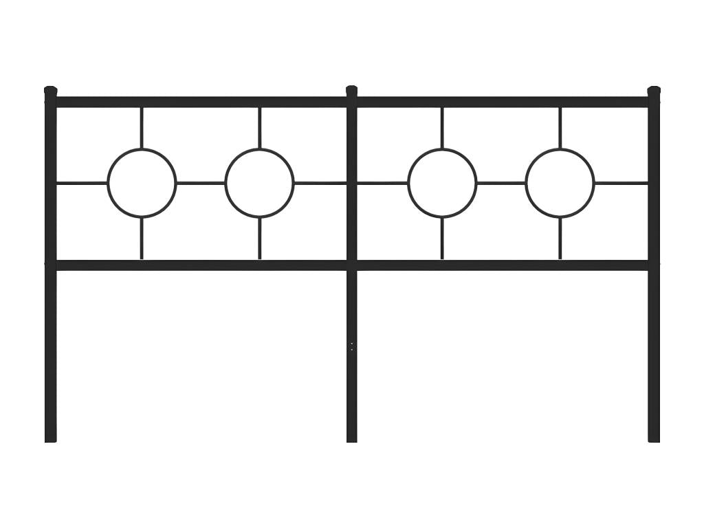 Tête de lit métal noir 150 cm LEWY82850