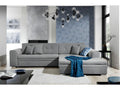 Canapé d'angle convertible - Dormeva - en tissu de qualité gris 5/6 places angle droit vu de face PGXT84785