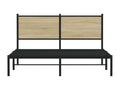 Cadre de lit en métal sans matelas chêne Zensova 140x190 cm NCWU18531
