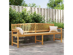 Banc de jardin 228x59.5x90 cm bois de teck solide PLLD02637