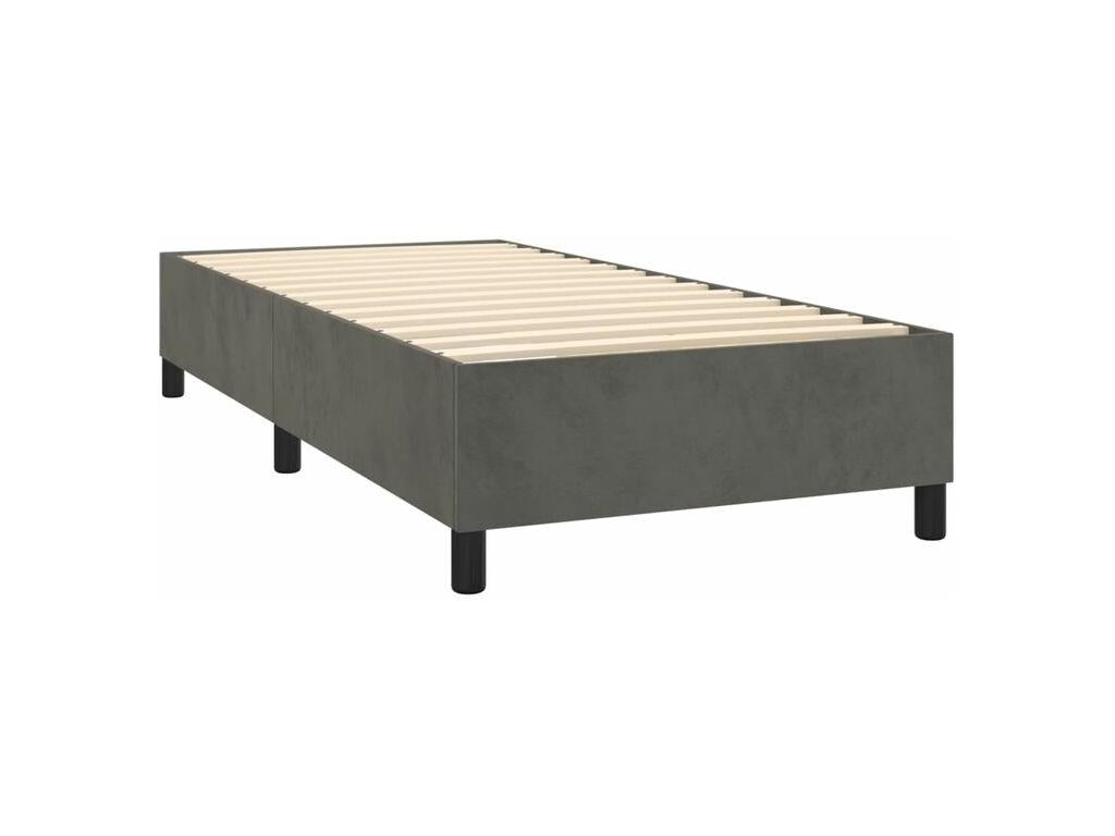 Zensova à Zensova de lit avec matelas Gris foncé 100x200 LSZM34833