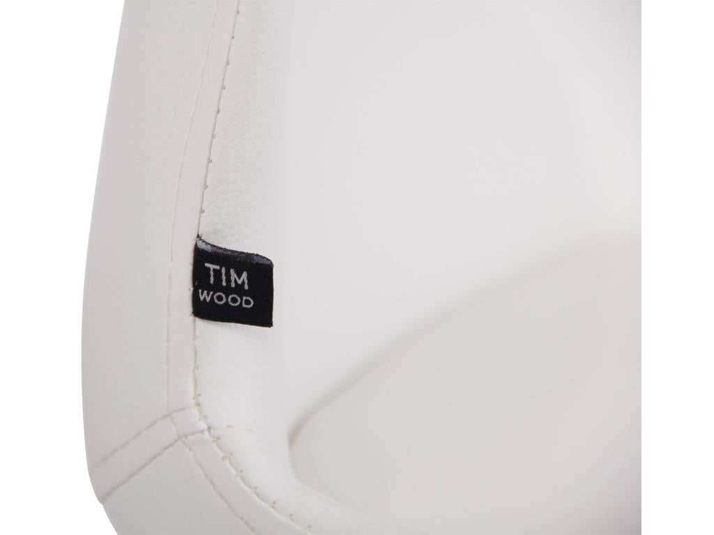 Lot de 4 Chaise de salle à manger - Similicuir / Bois - Blanc - Zensova HKEZ92871