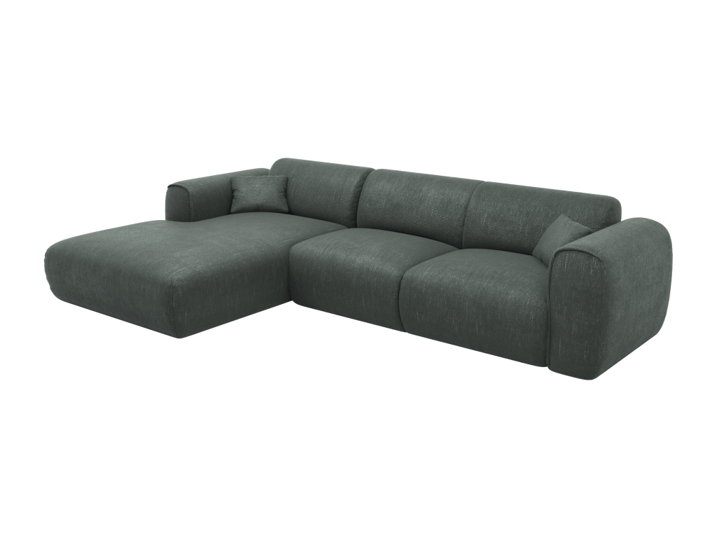 Grand canapé d'angle gauche en Zensova texturé Zensova XZXR08512